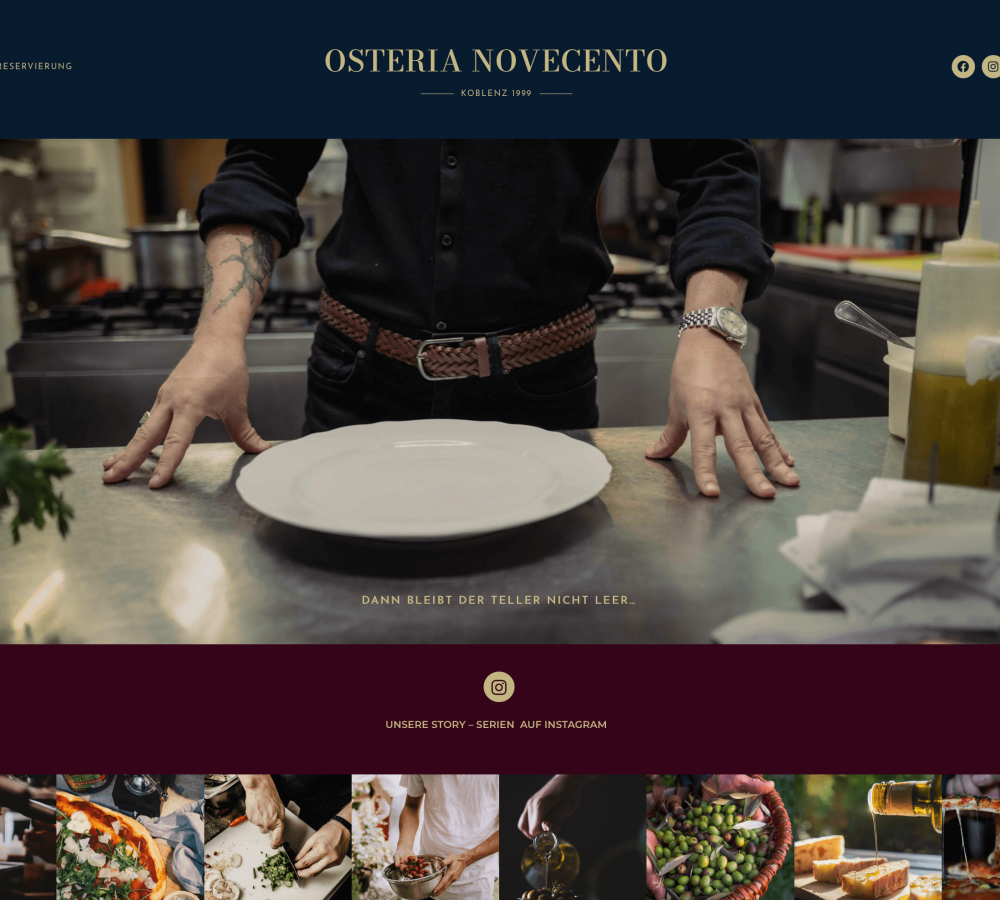 instagram osteria novecento-socialmedia design - caroline rueber